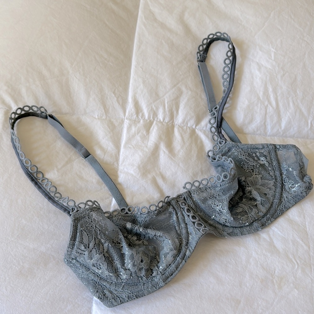 34B Slate grey/blue, no tags Balconet Bra VS-34B